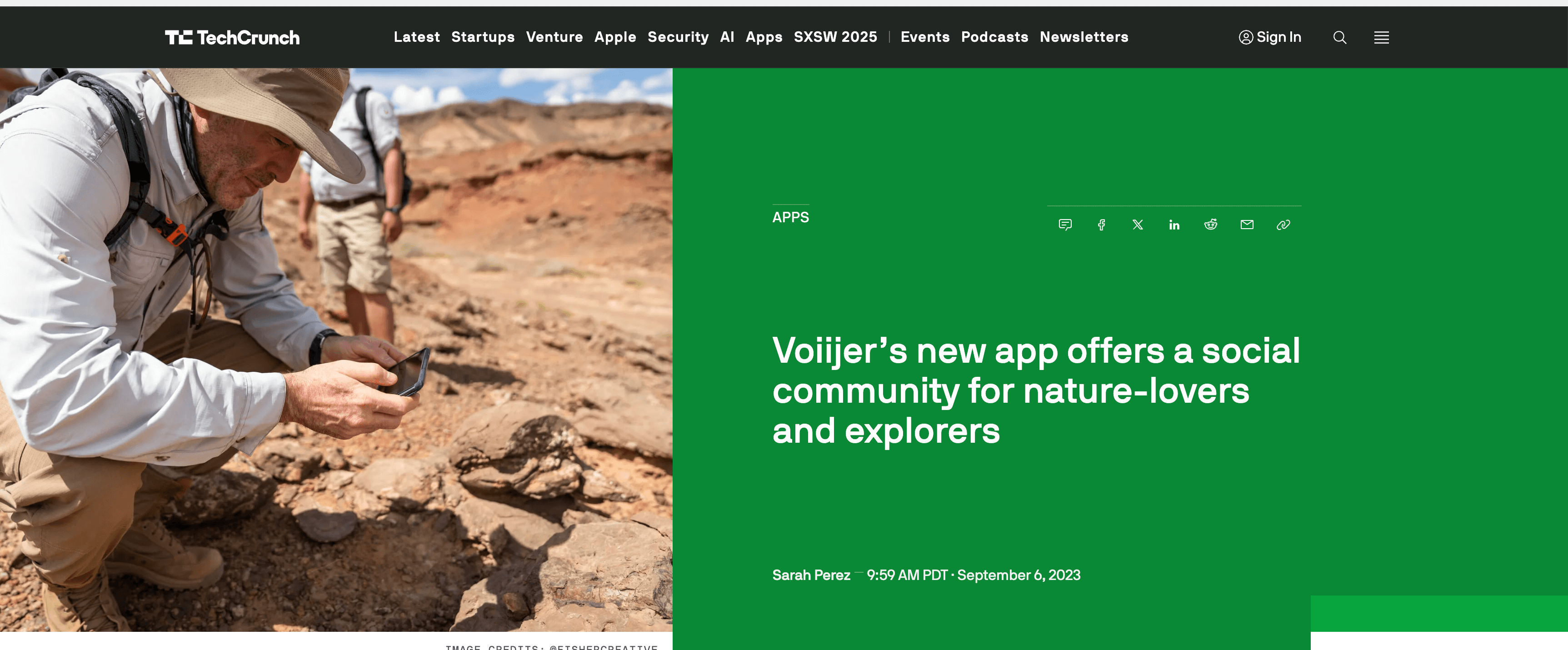 TechCrunch article featuring Voiijer